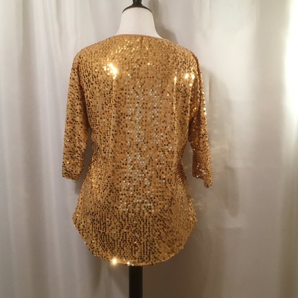 Fancy Sequined Blouse                    FREE SHIPPING - Picture 2 of 10